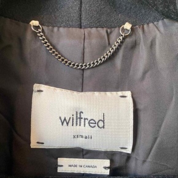 Aritzia Wilfred NWOT Cocoon Coat Wool Cashmere Mid Length Black Size XS PERFECT - Picture 8 of 14